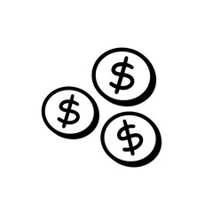 Obraz premium dollar sign icon. Illustration of a money symbol. Symbol sign collection. money vector logo design element.