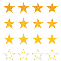 Fototapeta premium set of stars vector illustration