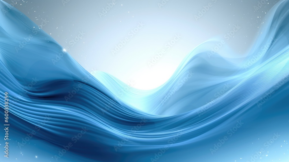 Poster abstract wave curve design background in shades of blue. generative ai aig21.