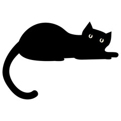 Black cat in different poses. File type png for use as a decorative element for product images or various social content stories.