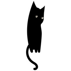 Black cat in different poses. File type png for use as a decorative element for product images or various social content stories.