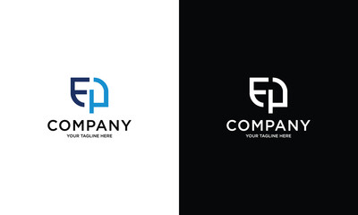 EP letter logo design on luxury background. EP Initial monogram letter logo concept. EP icon design. PE elegant and professional white color letter icon design on black background. E P