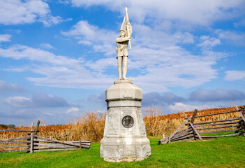Soldier Statue at Antietam National Battlefield in northwestern Maryland
