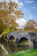 Fototapeta premium The Burnside Bridge at Antietam National Battlefield in northwestern Maryland