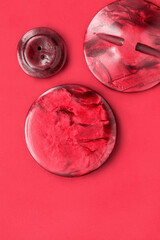 Fototapeta premium Buttons on red background