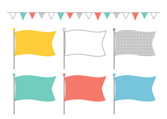 	イベントやセールの必須アイテム、旗とメガホンのセットです。カラー展開しているので、お好きな色をお選びください。