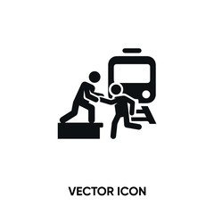 Train accident vector icon. Modern, simple flat vector illustration for website or mobile app.Accident symbol, logo illustration. Pixel perfect vector graphics