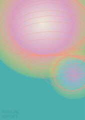 Minimal Minimal Geometric Vector Poster Design with Lines and Gradient Colorful Circles. Collection of Abstract Backgrounds for Covers, Flyers, Templates, Booklets, Cards, Brochures, Branding, etc.