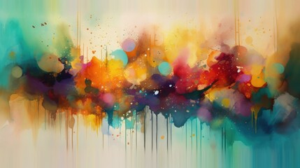 Modern Design Texture Banner. Contemporary Painting. Generative AI.