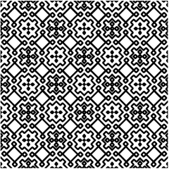 Abstract seamless monochrome pattern on white background for coloring. Design for banner, card, invitation, postcard, textile, fabric, wrapping paper, coloring book.