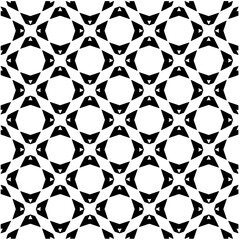 Abstract seamless monochrome pattern on white background for coloring. Design for banner, card, invitation, postcard, textile, fabric, wrapping paper, coloring book.