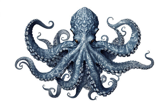 recommend clip art: Generative AI octopus sketch illustration, intricate tentacle details, monochrome colors, digital art, creative technology, Generative AI