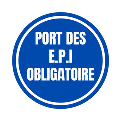 Symbole port des EPI obligatoire
