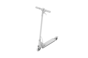 Electric Scooter Mockup Isolated On White Background. 3d illustration