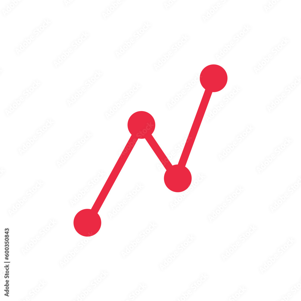 Poster modern line graph. chart. vector.