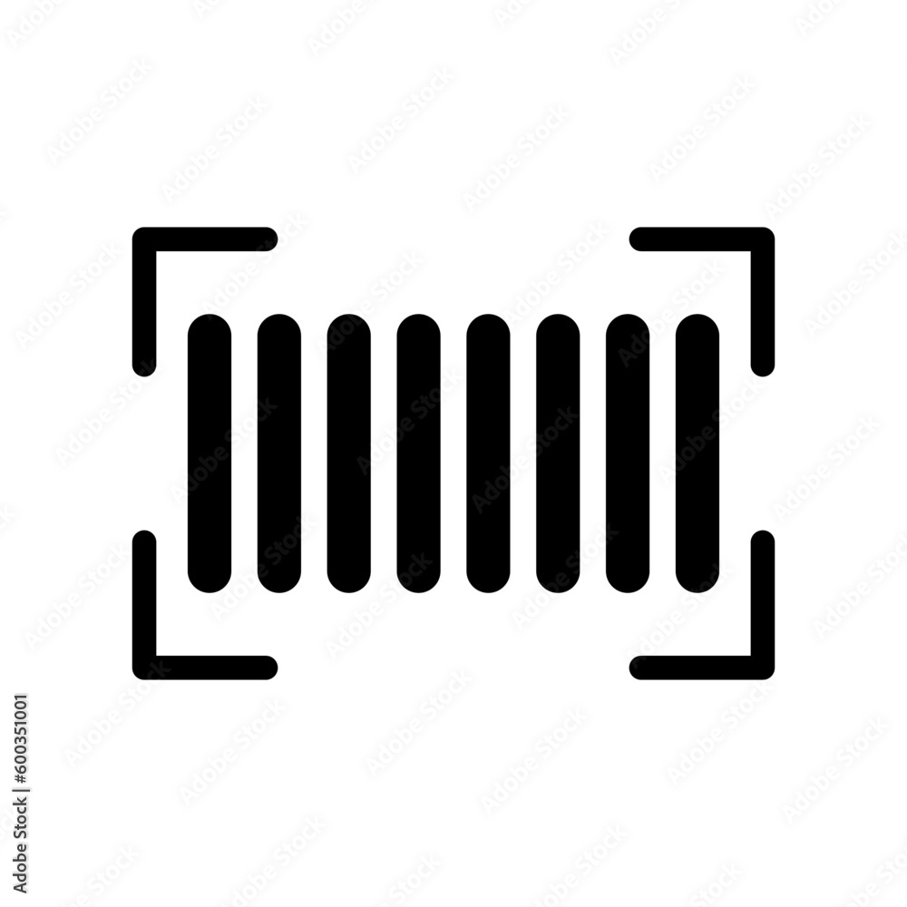 Poster flat design barcode scan icon. vector.