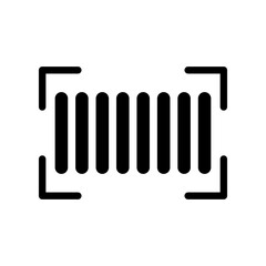 Flat design barcode scan icon. Vector.