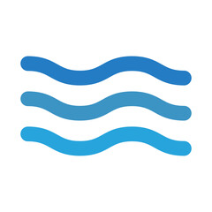 Sea or beach icon. Sea wave. Vector.