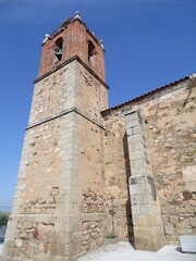 Traditional Extremadura church in La Coronada - Spain 