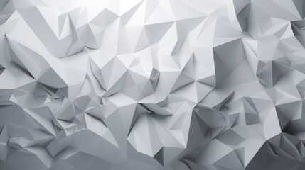 Obraz premium White low poly background texture. AI Generated