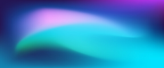 Abstract wavy liquid background. Gradient mesh in dark green, blue, purple vivid color. 