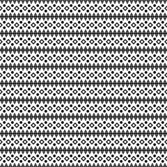 Seamless vector pattern in geometric ornamental style. Black and white pattern.