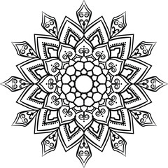 Vector mandala floral background design
