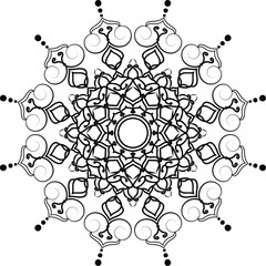 Obraz premium Vector mandala floral background design