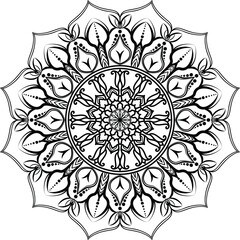 Vector mandala floral background design