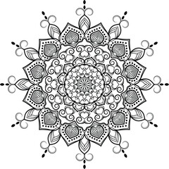 Vector mandala floral background design