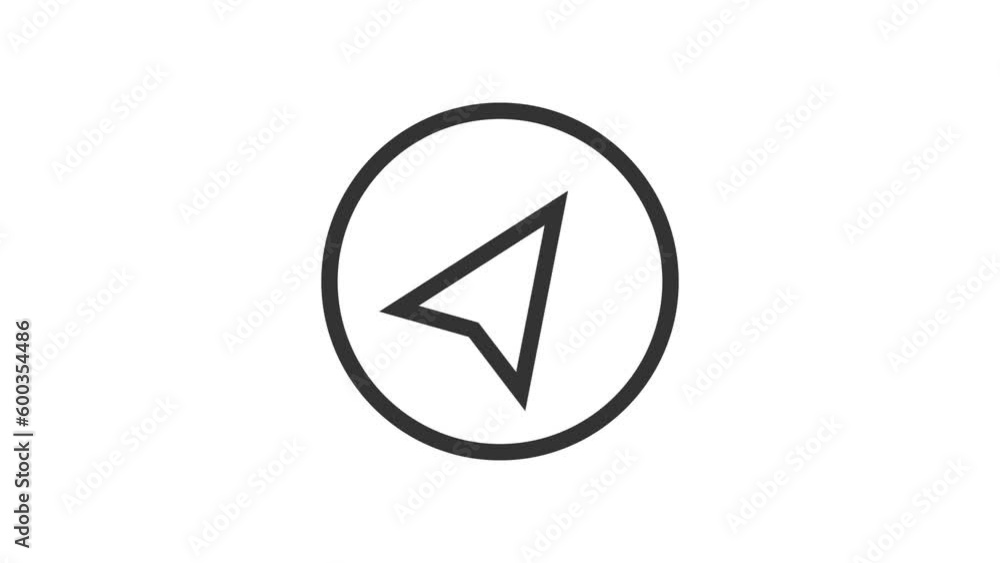 Poster cursor animated icon on white background