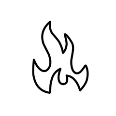 Fire Flame line shapes, thin line design vector illustration