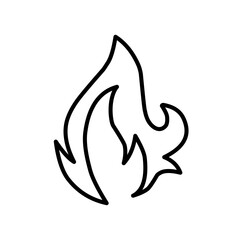Fototapeta na wymiar Fire Flame line shapes, thin line design vector illustration