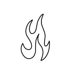 Fire Flame line shapes, thin line design vector illustration