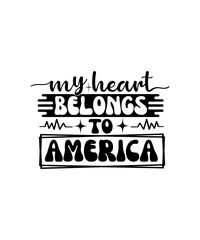 my heart belongs to america svg design