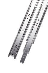 drawers slide rails isolated on white background