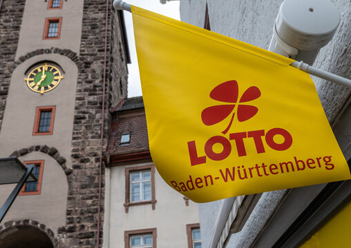 Villingen-Schwenningen, Germany - April 30, 2023: Logo, sign of German Lotto. It is known as national lottery that gives chance to win multi-million euro jackpot