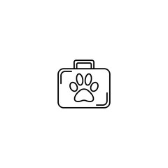 Obraz premium cat paw shape bag icon black color
