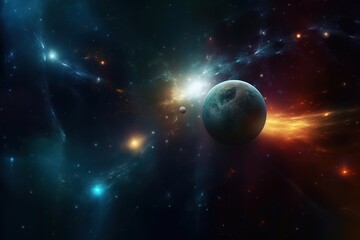 Obraz premium Background of galaxy and stars -Ai