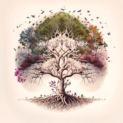 Obraz na płótnie Canvas Transformation der Seele: Der Lebensbaum