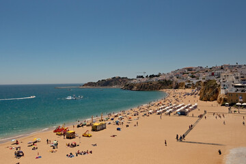 Albufeira beach aerial view (Praia do Peneco), Southern Portugal