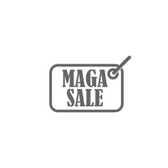 Mega sale tag icon isolated on transparent background