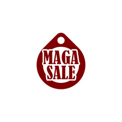 Mega sale tag icon isolated on transparent background