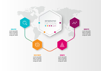 Infographic template business concept with diagram.
