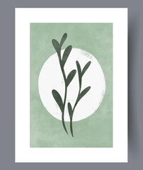 Still life twigs street plants wall art print. Contemporary decorative background with plants. Printable minimal abstract twigs poster. Wall artwork for interior design.