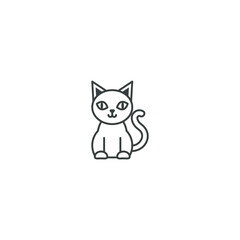 cat icon with black color