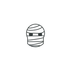 mummy icon with  black color