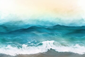 waves on the sea watercolor- Ai