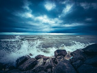 storm on the sea