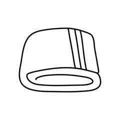 hand drawn bath or kitchen towels doodle vector illustration